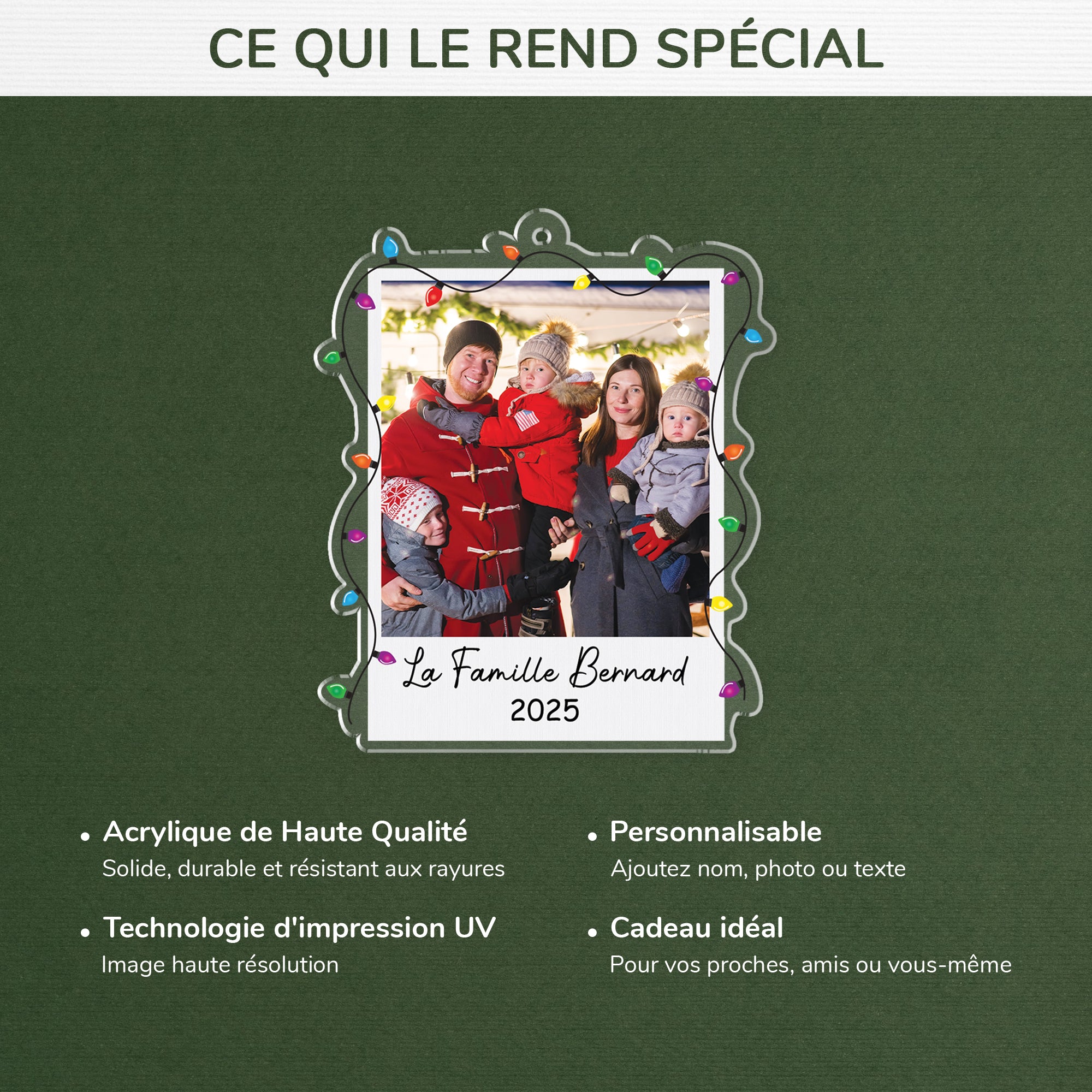 5573OFR4 ornement noel en acrylique personnalise avec photo notre photo de famille noel 5573o6lci