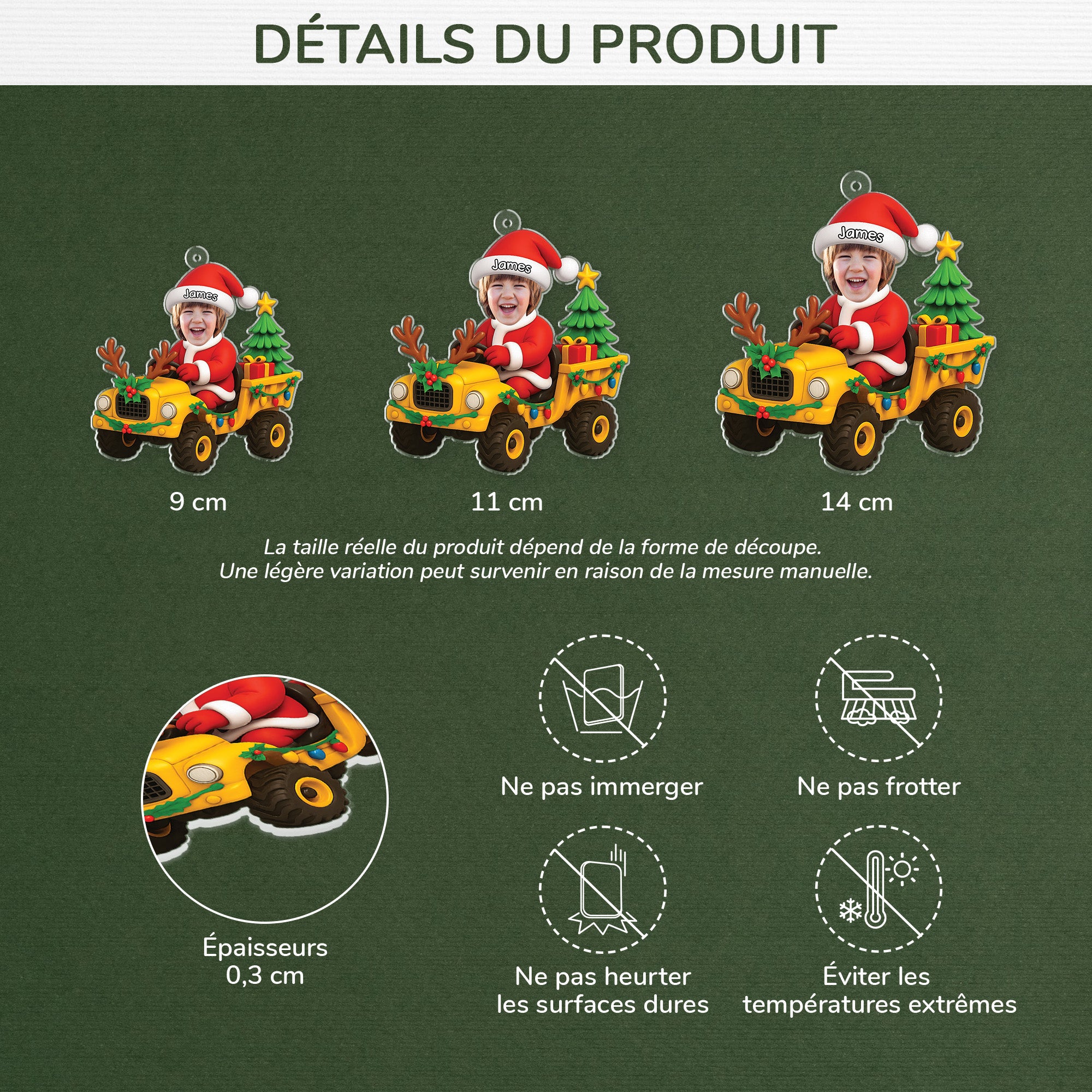 5574OFR3 ornement noel en acrylique personnalise avec photo petit cadeau noel de enfant 5574o6mmk