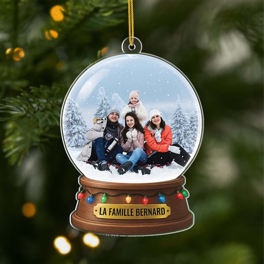 5587OFR1 ornement noel en acrylique personnalise avec photo joyeux noel en famille 5587otvmi