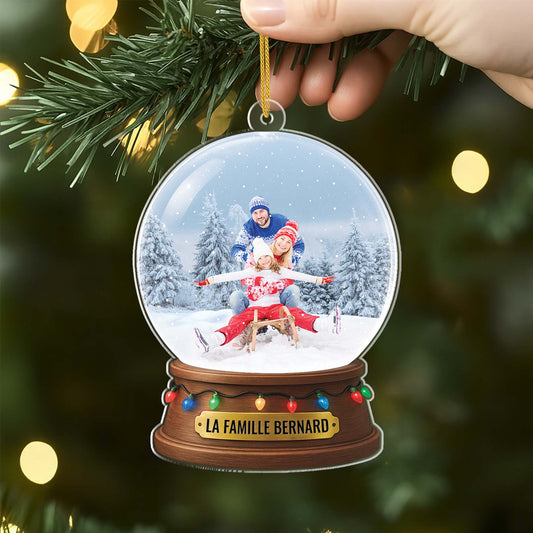 5587OFR2 ornement noel en acrylique personnalise avec photo joyeux noel en famille 5587otvmi