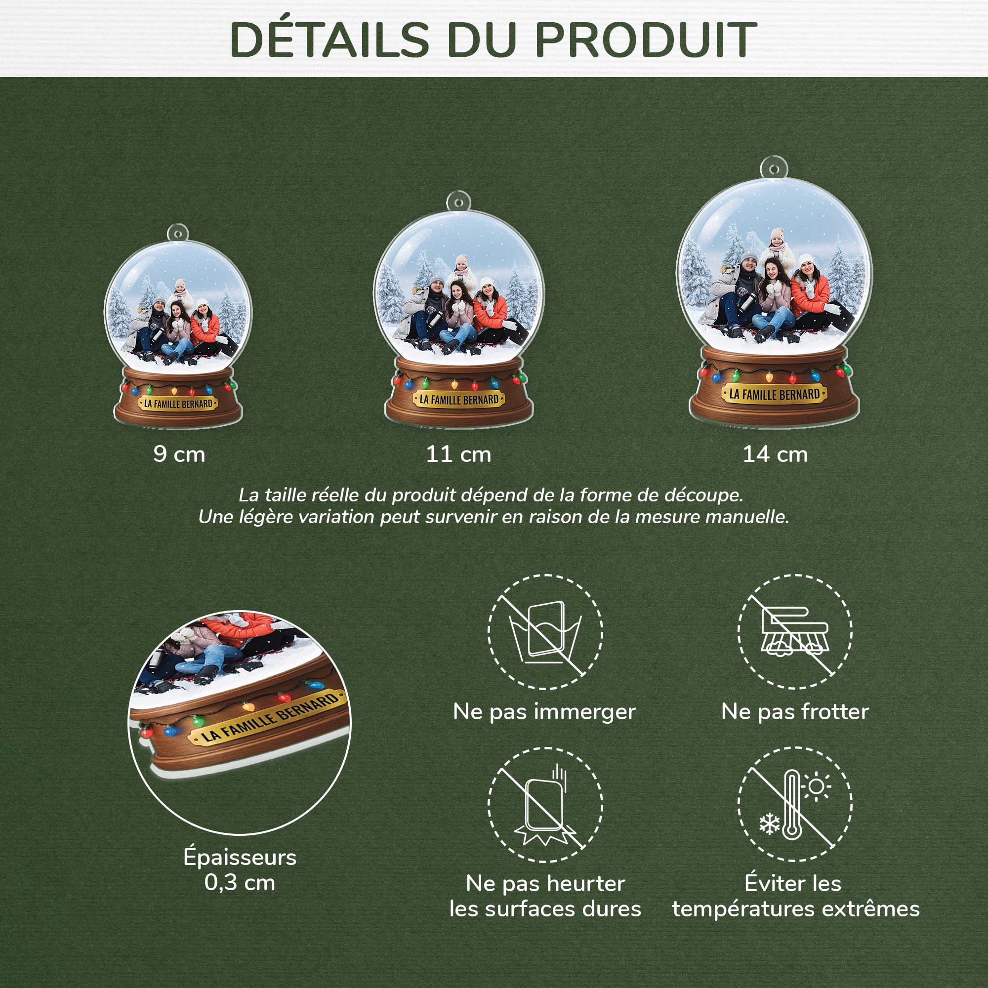 5587OFR3 ornement noel en acrylique personnalise avec photo joyeux noel en famille 5587otvmi