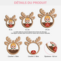 5593OFR3 ornement en bois a 2 couches personnalise le renne au nez rouge avec enfant 5593okkzk