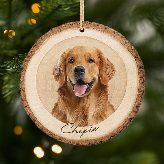 5595OFR1 ornement en bois a 1 couche personnalise mon chien un morceau de mon coeur 5595o3lcc