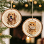 5595OFR2 ornement en bois a 1 couche personnalise mon chien un morceau de mon coeur 5595o3lcc