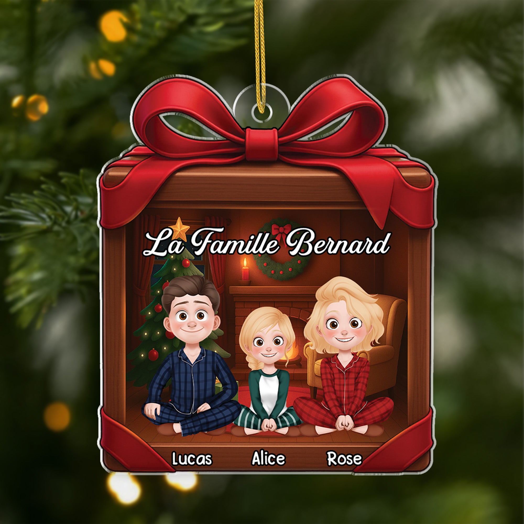 5601OFR1 ornement noel en acrylique personnalise famille notre coffret cadeau de noel 5601o3mmi