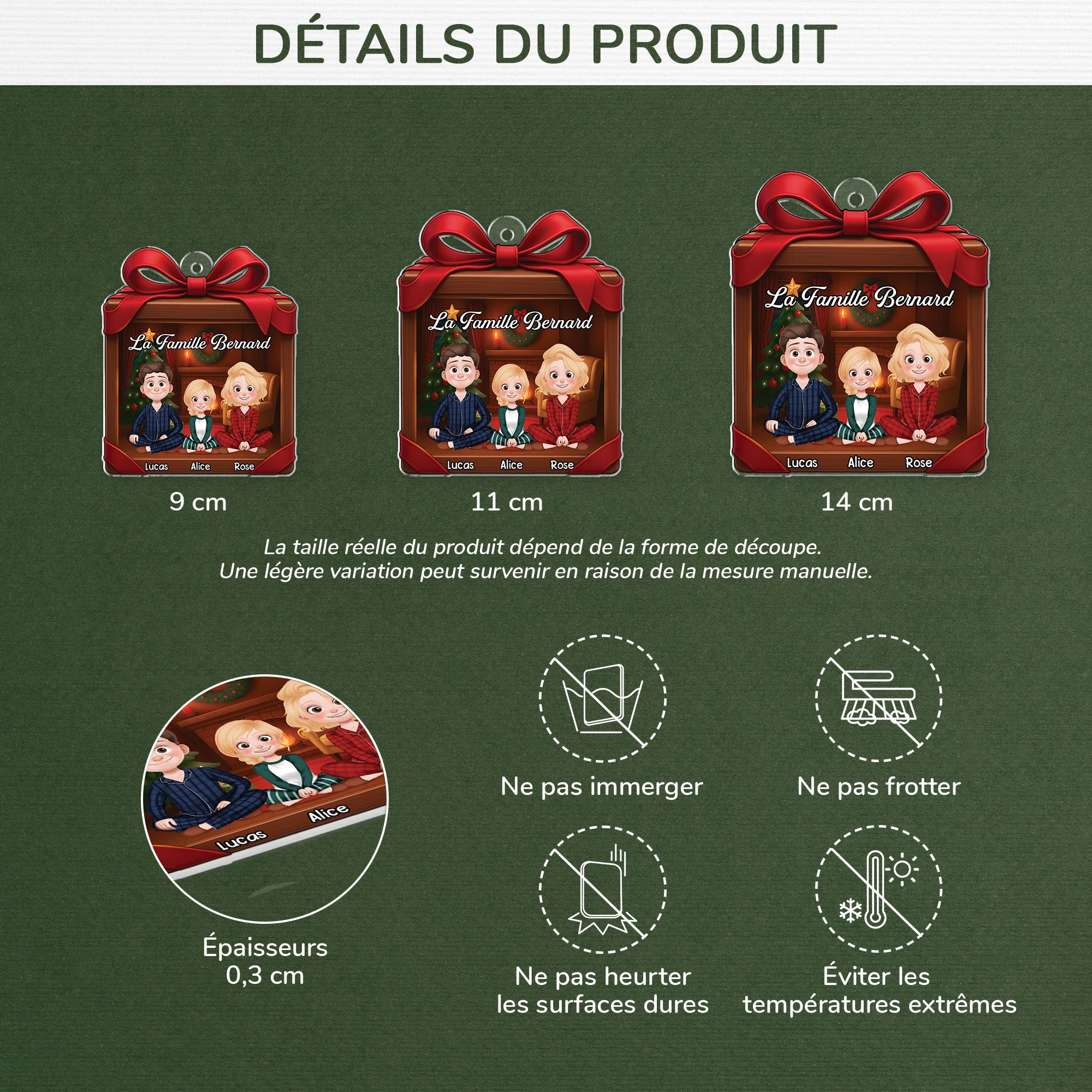 5601OFR3 ornement noel en acrylique personnalise famille notre coffret cadeau de noel 5601o3mmi