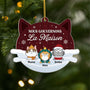 5604OFR1 ornement noel en acrylique personnalise chat nous gouvernons la maison verson neige 5604o3ytd