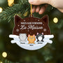 5604OFR2 ornement noel en acrylique personnalise chat nous gouvernons la maison verson neige 5604o3ytd