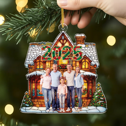 5605OFR2 ornement en acrylique personnalise famille avec photo notre noel maison 5605ottzi