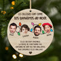 5609OFR1 ornement en bois a 1 couche personnalise avec visage collegues comme les lumieres de noel 5609otqzo