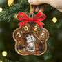 5613OFR2 ornement noel en acrylique personnalise chat patte de chat noel 5613o3lmd