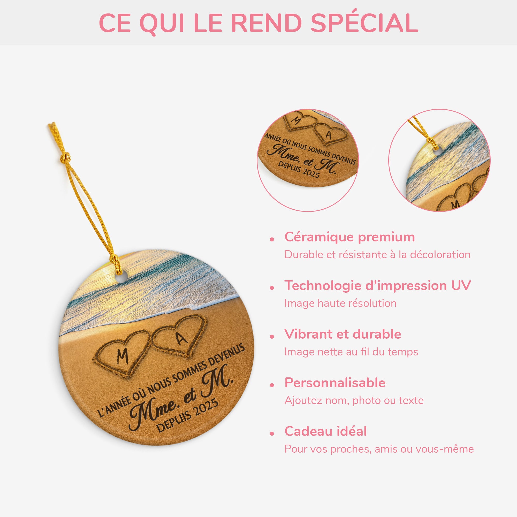 5631OFR4 ornement ceramique personnalise couple lannee comme monsieur et madame 5631o8zmg