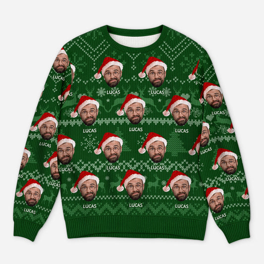 5633WFR1 pull moche de noel personnalise drole avec photo femme et homme 5633w8mnb