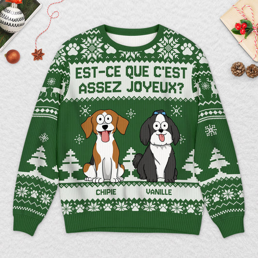 5634WFR2 pull moche chien de noel personnalise drole est ce que cest assez joyeux 5634w8yzc