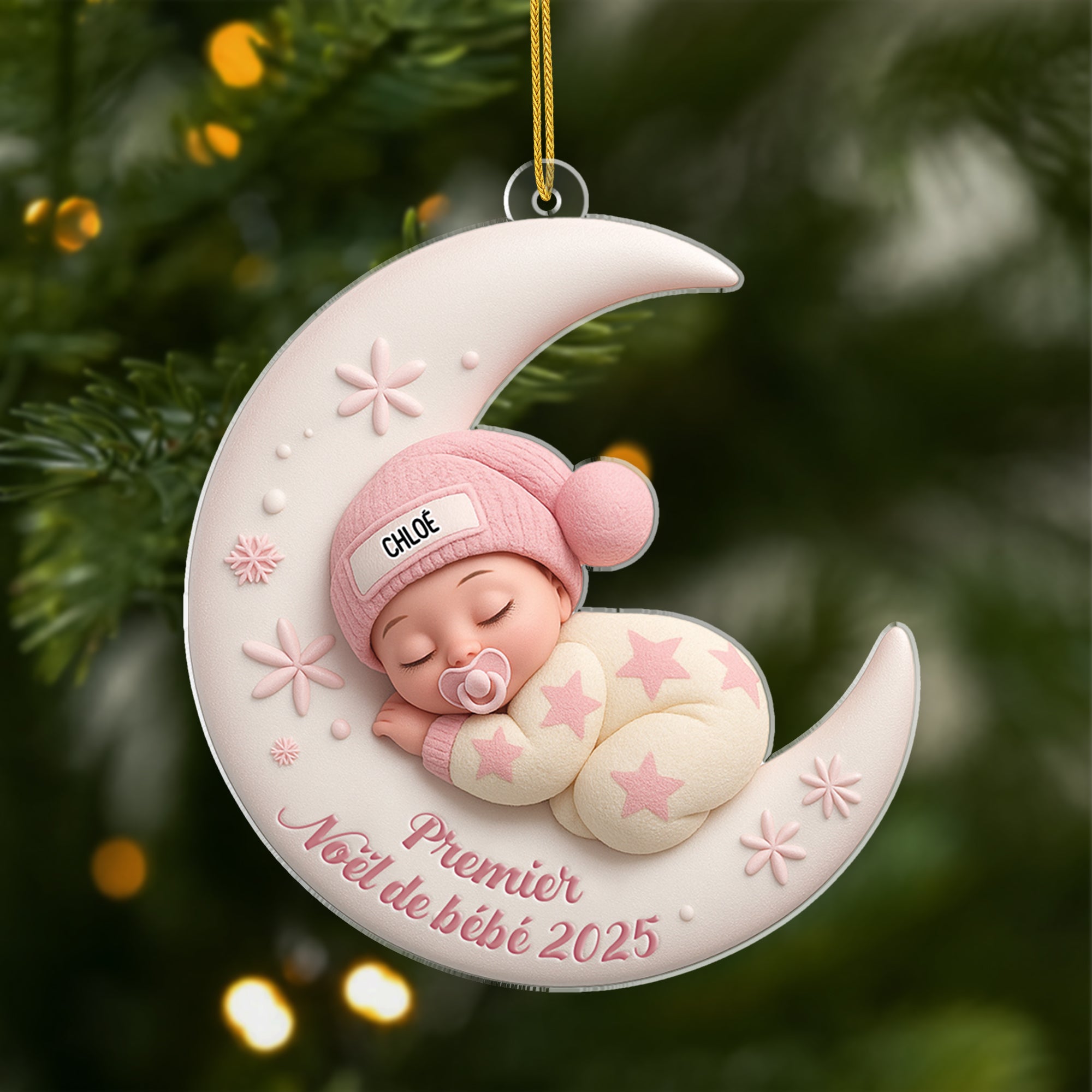 5635OFR1 ornement noel en acrylique personnalise premier noel de bebe 3d 5635okvck