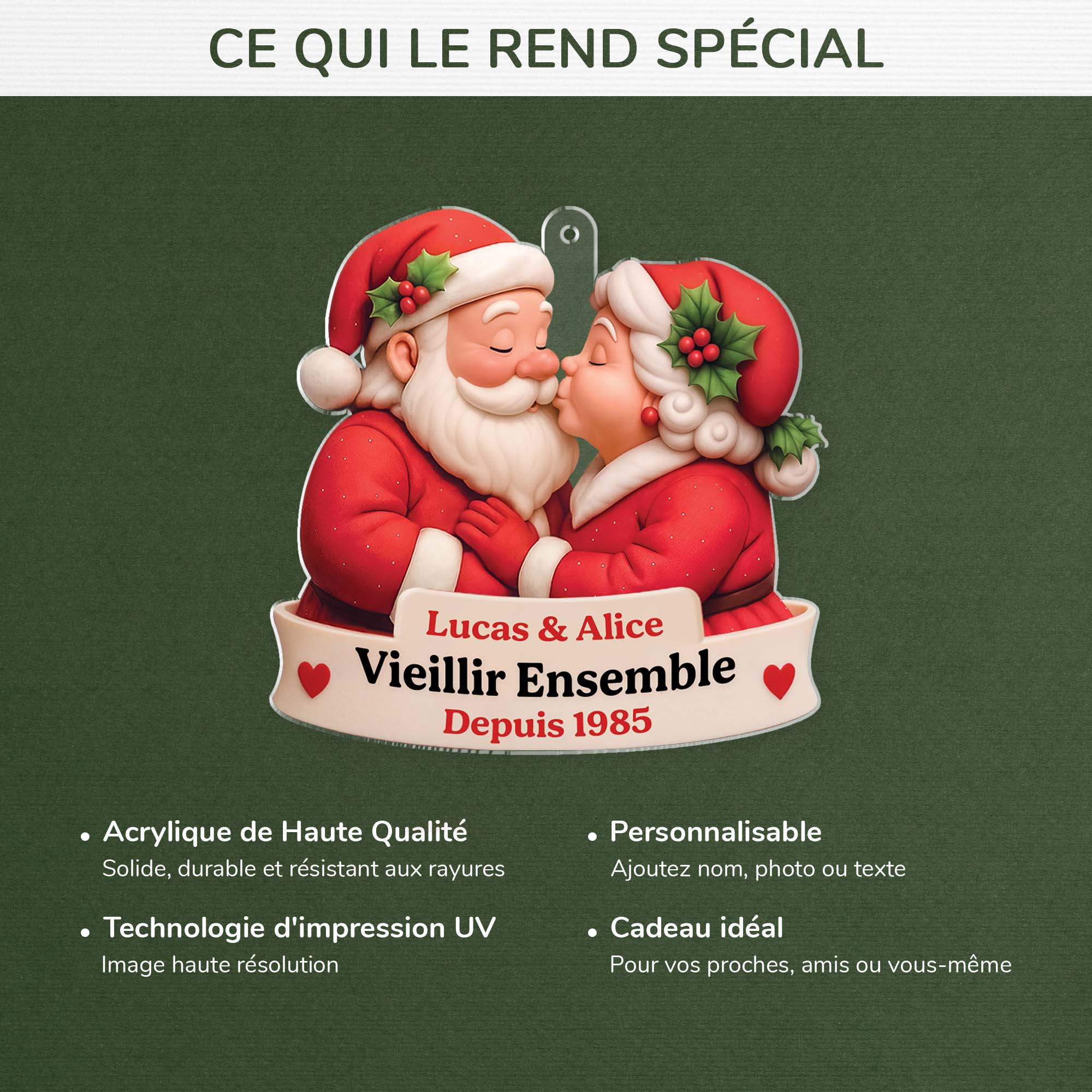 5636OFR4 ornement noel en acrylique personnalise couple vieillir ensemble 3d 5636oktzg