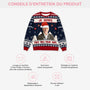 5637WFR4 pull moche de noel personnalise avec photo femme homme je serai chez moi pour noel 5637w8vtb