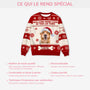 5643WFR5 pull moche chien de noel personnalise drole avec photo meilleure maman chien 5643wthac