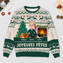 5644WFR2 pull moche chien de noel personnalise drole joyeuses fetes avec pattes 5644wtlnc