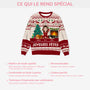 5644WFR5 pull moche chien de noel personnalise drole joyeuses fetes avec pattes 5644wtlnc