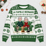 5649WFR2 pull moche de noel personnalise couple toi moi et notre chat version salon 5649w8hzd