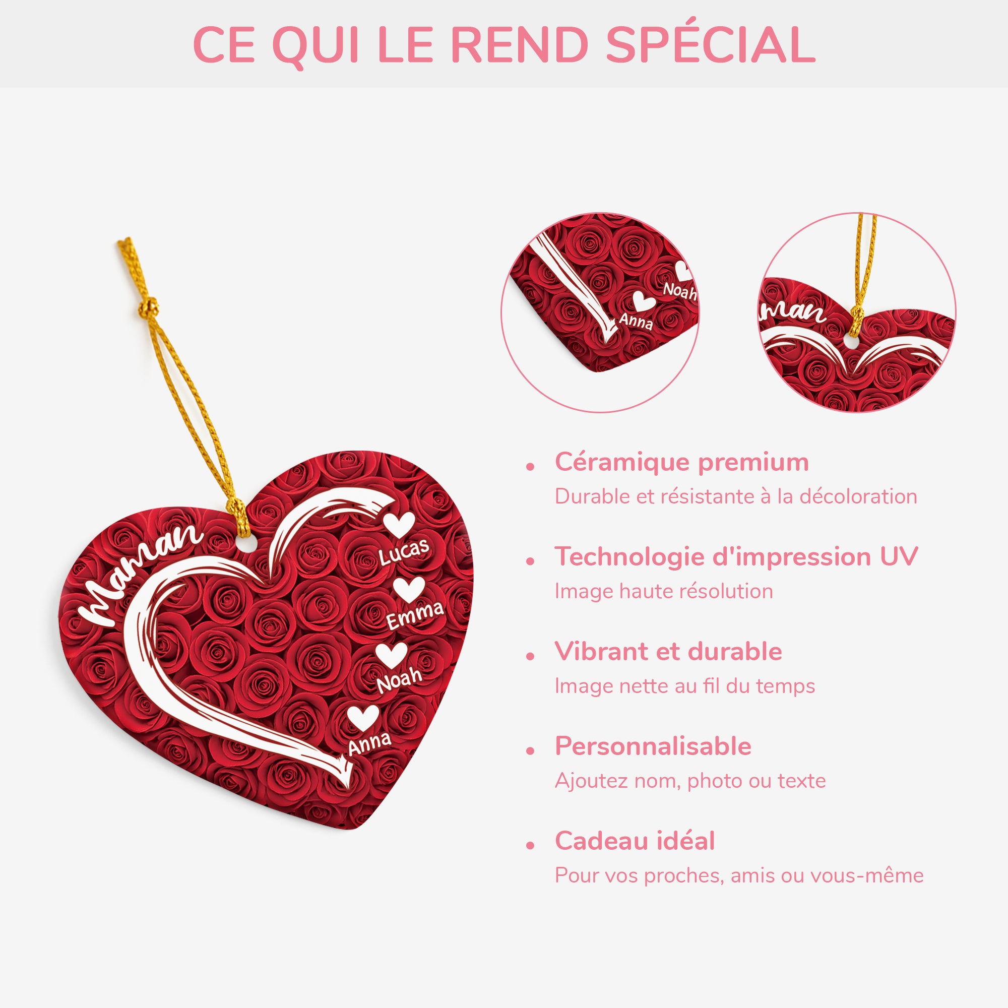 5650OFR4 ornement noel coeur ceramique personnalise pour maman papa coeur de maman 5650oqza