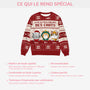 5652WFR5 pull moche de noel personnalise la vie est meilleure avec des chats 5652wkznd