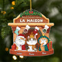 5653OFR1 ornement chat noel en acrylique personnalise nous gouvernons la maison version noel 5653o3ynd