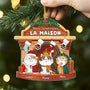 5653OFR2 ornement chien noel en acrylique personnalise nous gouvernons la maison version noel 5653o3ync