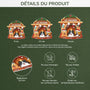 5653OFR3 ornement chien noel en acrylique personnalise nous gouvernons la maison version noel 5653o3ync