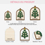 5654OFR3 ornement noel en bois a 2 couches personnalise famille boule pour sapin avec prenom 5654okmzi