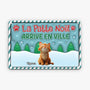 5656EFR1 plaque en metal personnalisee noel pour chat patte noel arrive en ville 5656etyad