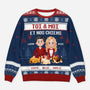 5658WFR1 pull moche de noel personnalise couple toi moi et notre chien version la nuit 5658w3qmc