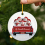 5659OFR2 ornement noel ceramique personnalise famille bonhomme de neige en voiture 5659otvzic