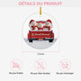 5659OFR3 ornement noel ceramique personnalise famille bonhomme de neige en voiture 5659otvzi