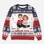 5660WFR1 pull moche de noel personnalise couple sembeter lun lautre depuis design cartoon 5660w8tzg