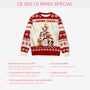 5664WFR5 pull moche chien de noel personnalise sapin maman chien 5664w6vtc