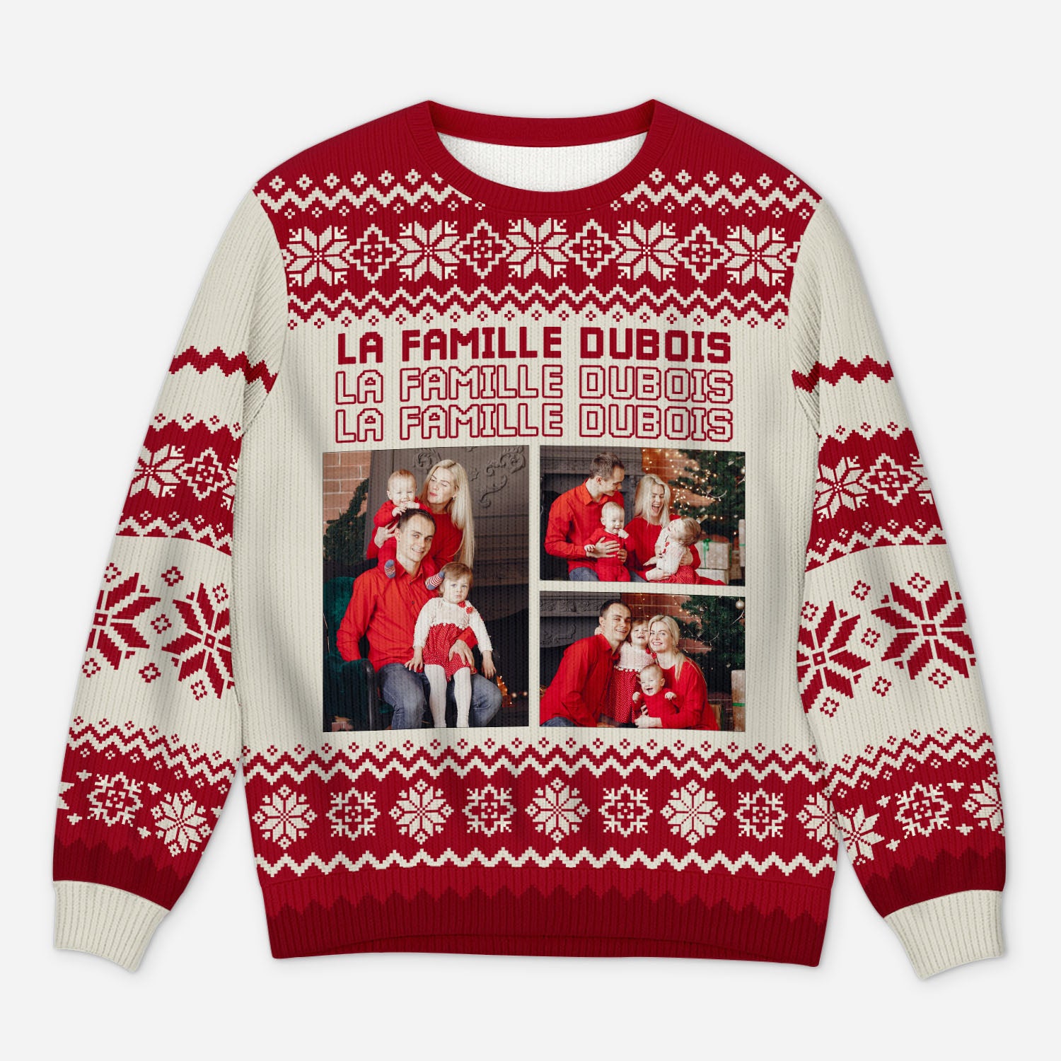 5665WFR1 pull moche de noel personnalise avec photo notre pull famille 5665w6vqi
