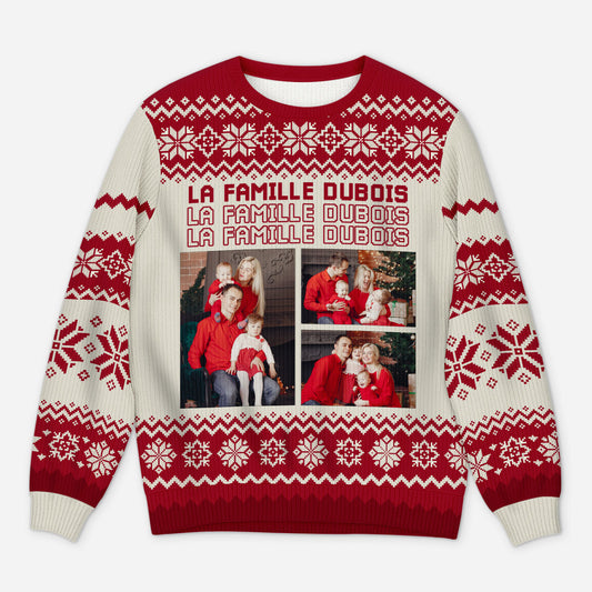 5665WFR1 pull moche de noel personnalise avec photo notre pull famille 5665w6vqi