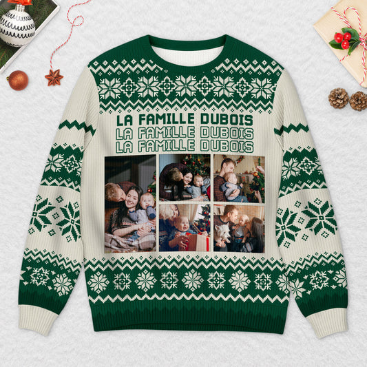 5665WFR2 pull moche de noel personnalise avec photo notre pull famille 5665w6vqi