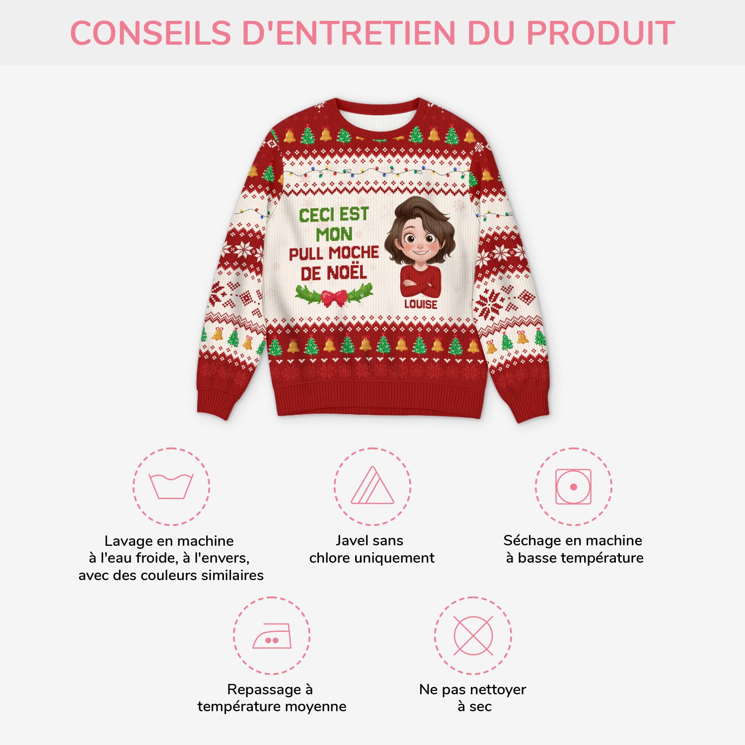 5669WFR4 pull moche de noel personnalise pour femmehomme ceci est mon pull moche 5669w6zna