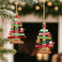 5676OFR2 ornement noel en bois a 1 couche personnalise avec prenom sapin famille de noel echelle 5676otqti