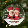 5679OFR1 ornement noel acrylique personnalise couple gnome vieillir ensemble 5679okl0g
