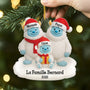 5684OFR2 ornement acrylique personnalise la famille noel yeti 5684otmai