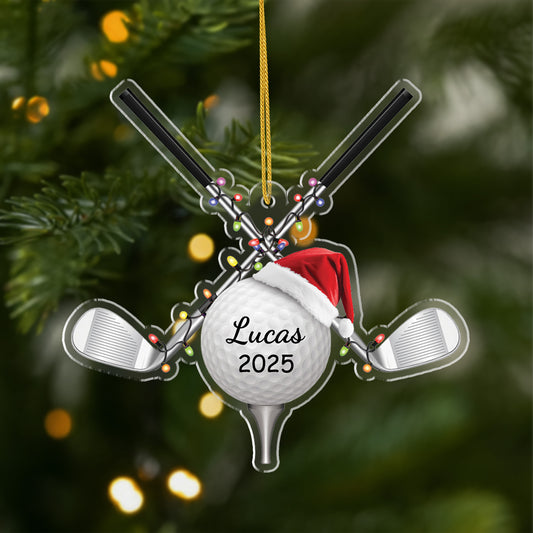 5688OFR1 effet dimpression 3d ornement acrylique personnalise balle de golf joyeux noel 5688okvmb