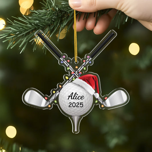 5688OFR2 effet dimpression 3d ornement acrylique personnalise balle de golf joyeux noel 5688okvmb