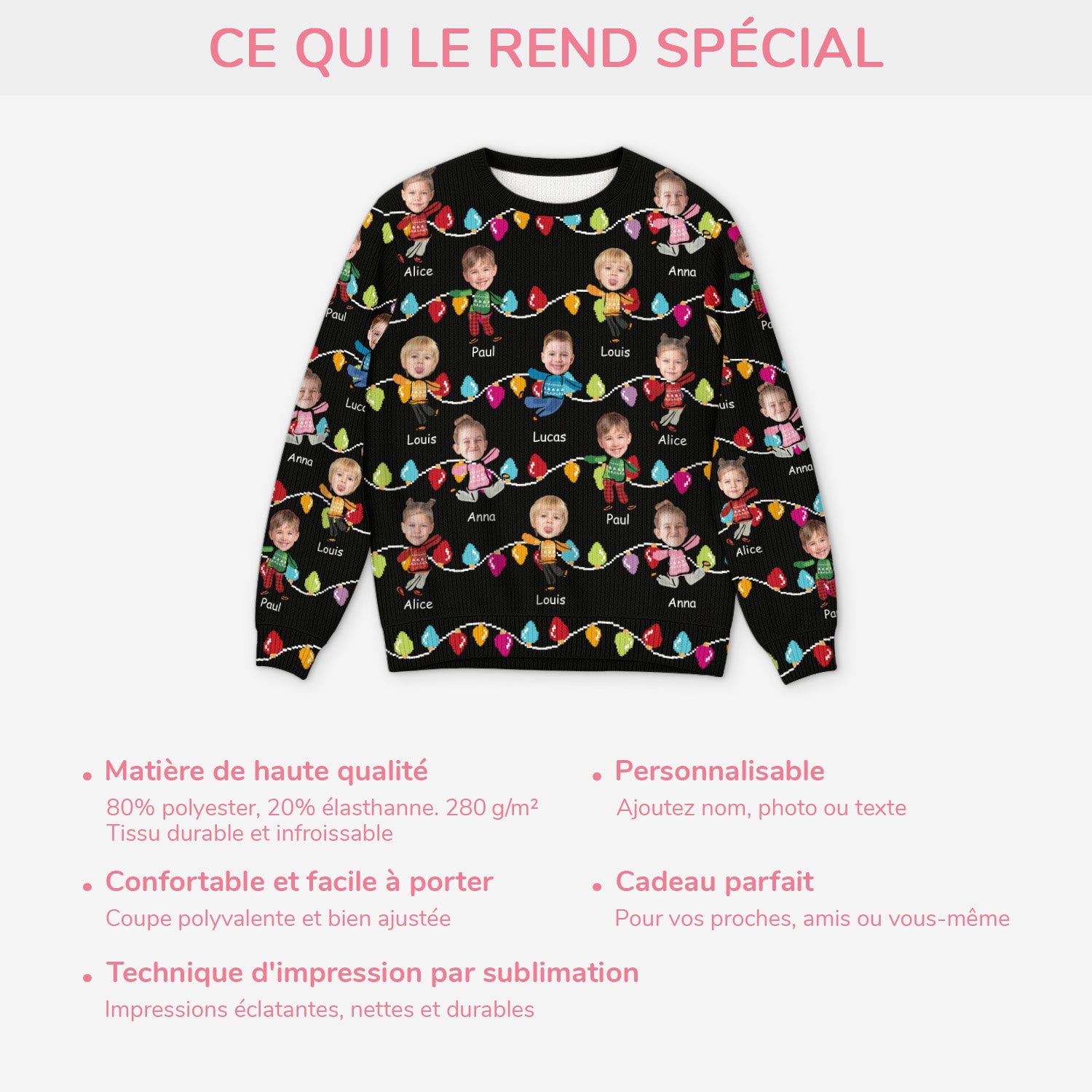 5692WFR5 pull moche de noel personnalise avec prenom les lumieres de maman papa 5692w8ltb