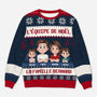 5695WFR1 pull moche personnalise famille la bande de noel 5695w8kai