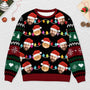 5696WFR2 pull moche personnalise avec photo notre pull noel de famille 5696w3vti