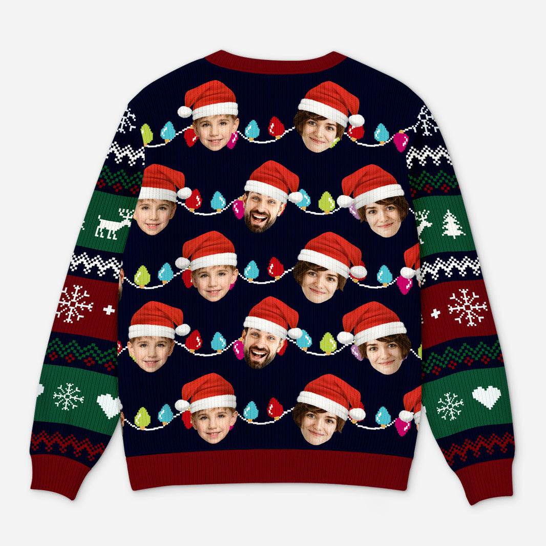 Pull Moche Personnalisé - Pull de Noël Personnalisé Famille avec Photo ...